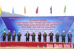 Đại tướng Phan Văn Giang dự khởi công xây dựng Trung tâm Y tế Bảo Lạc, tỉnh Cao Bằng